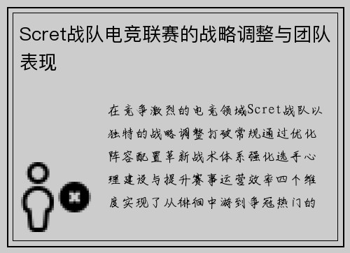 Scret战队电竞联赛的战略调整与团队表现